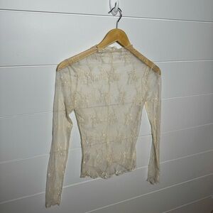 Mesh Lace Layering Top- apricot